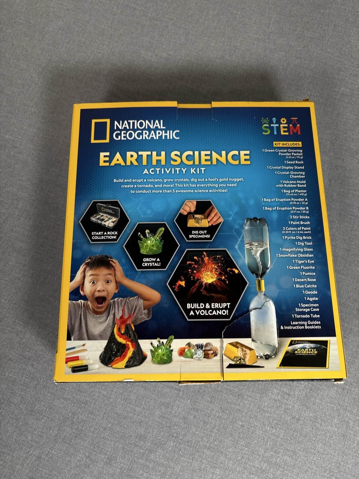 NATIONAL GEOGRAPHIC Earth Science Kit STEM Activity Grow Crystal Volcano Rocks - Thumbnail 2