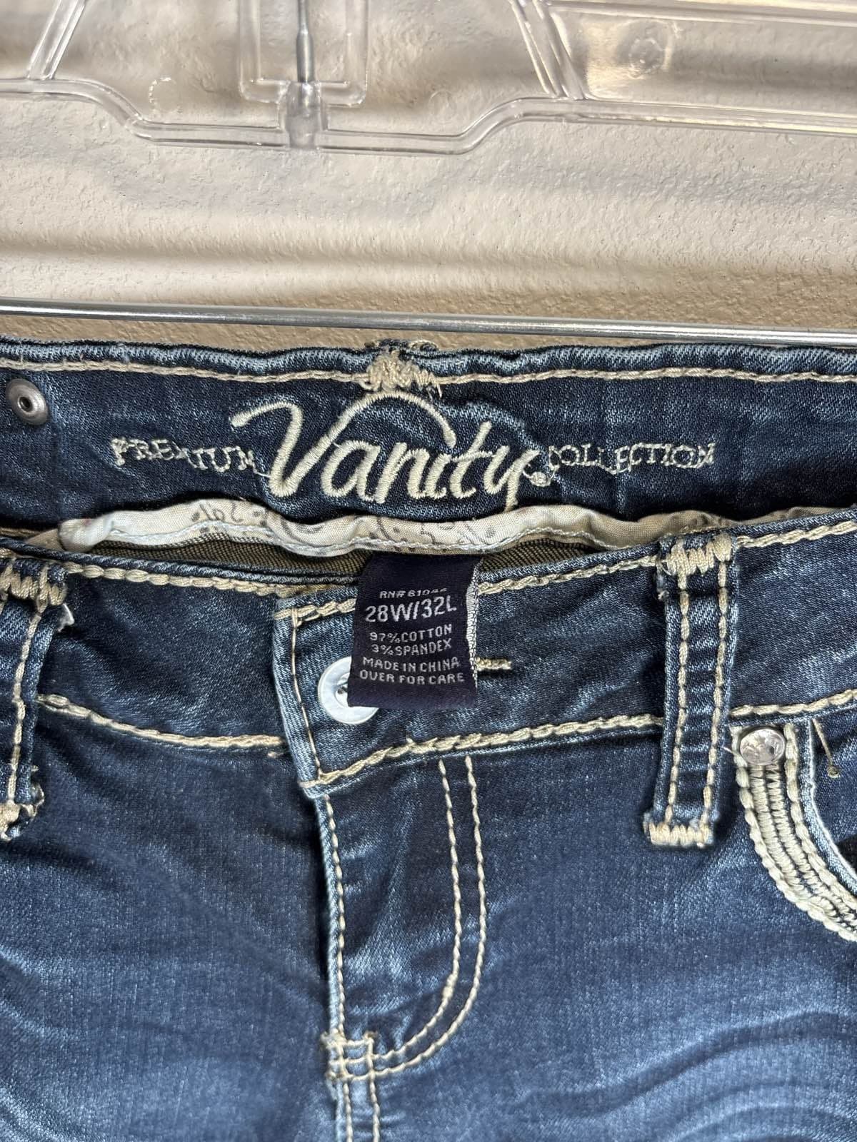 Vanity Premium Collection Women's 28W/32L Embellished Jeans - Thumbnail 3