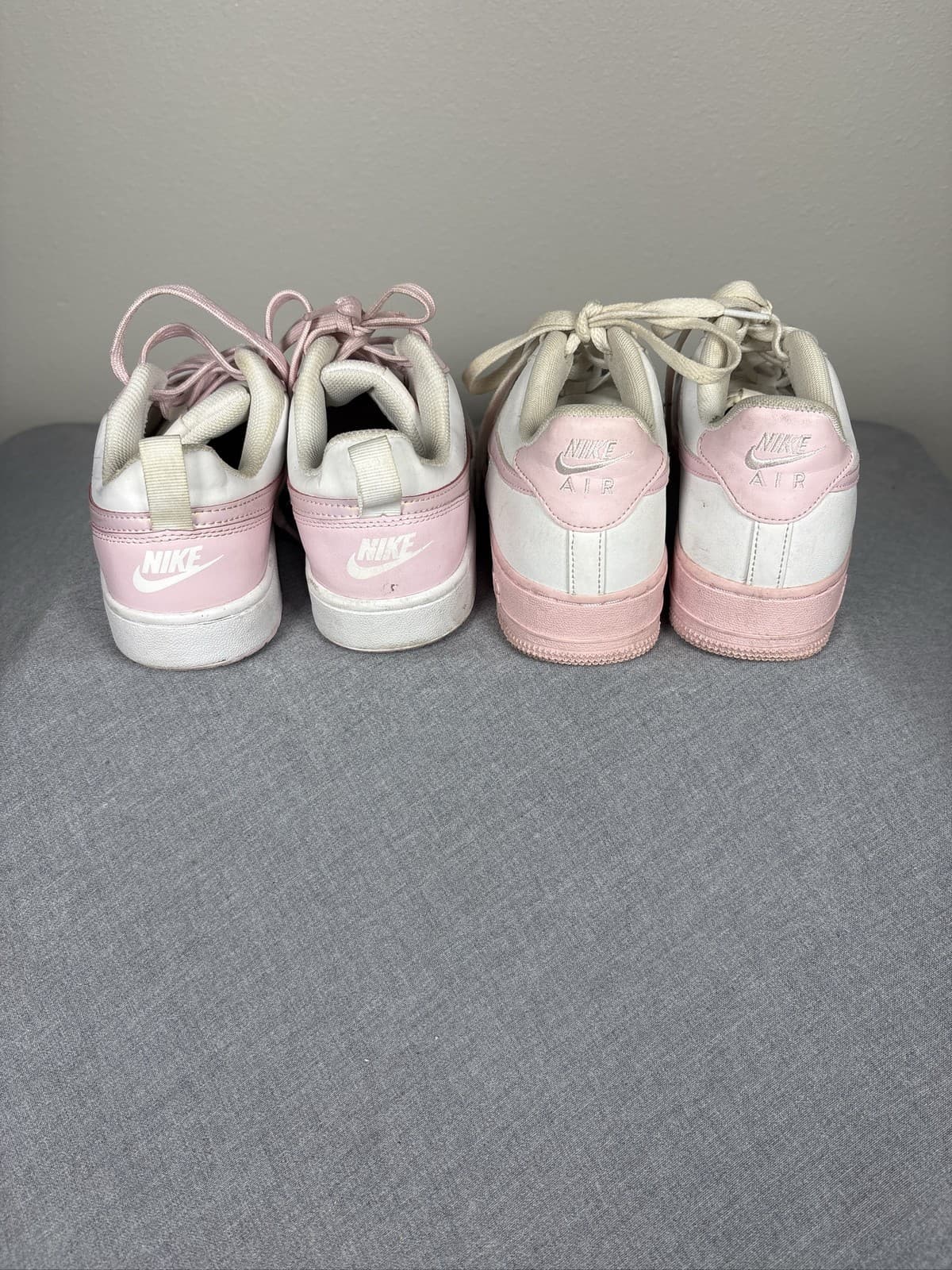Nike Air Force 1 Court Borough Low White Pink Foam GS Sneakers Lot of 2 7 Youth - Thumbnail 4