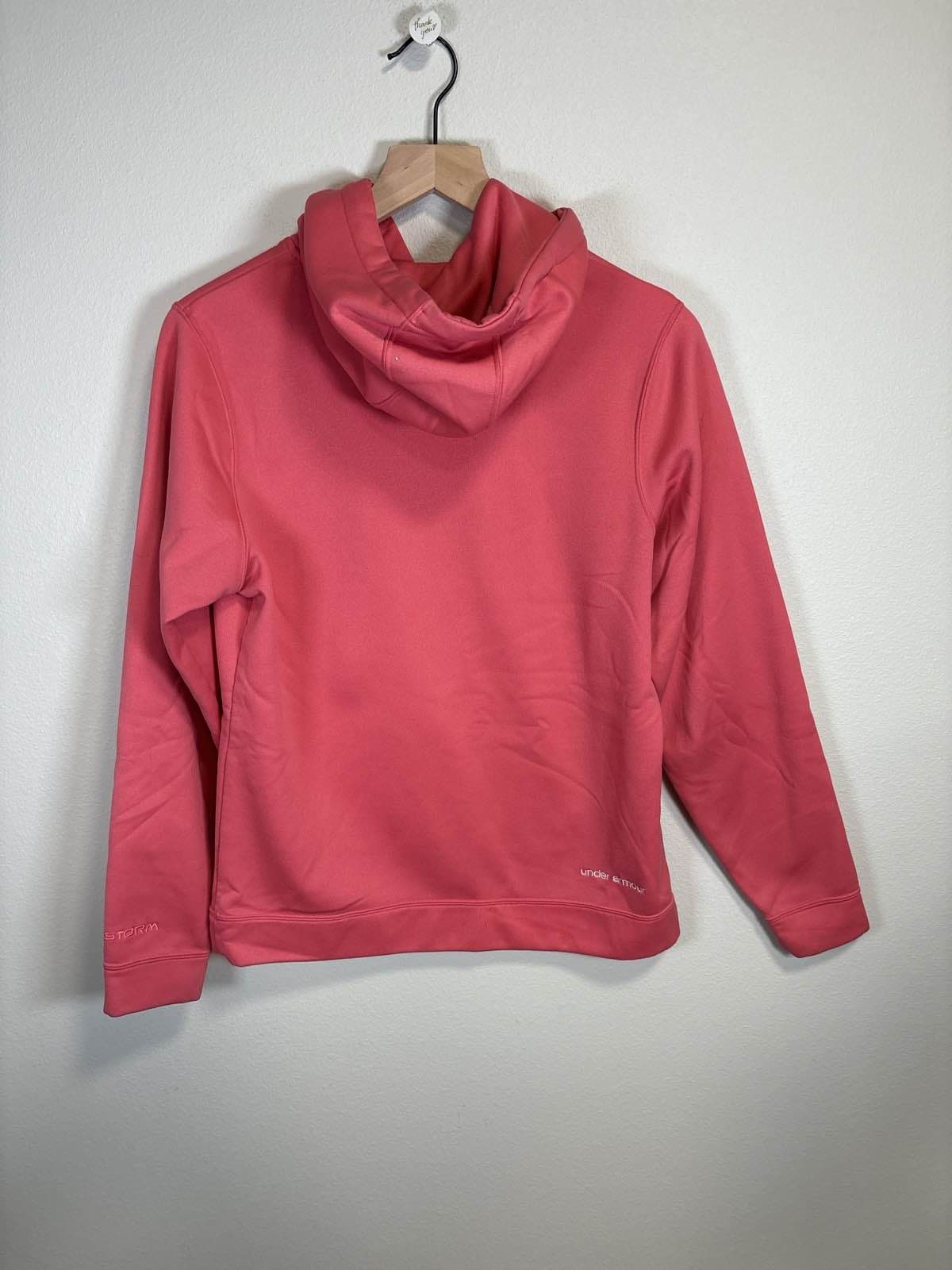 Under Armour Women's Pink Camo Logo Hoodie SZ M - Thumbnail 3