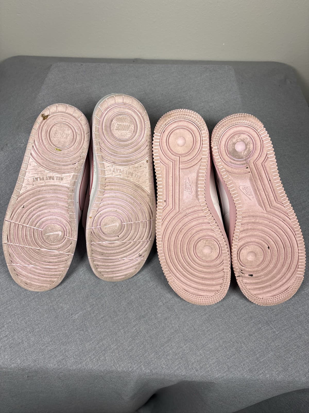 Nike Air Force 1 Court Borough Low White Pink Foam GS Sneakers Lot of 2 7 Youth - Thumbnail 5