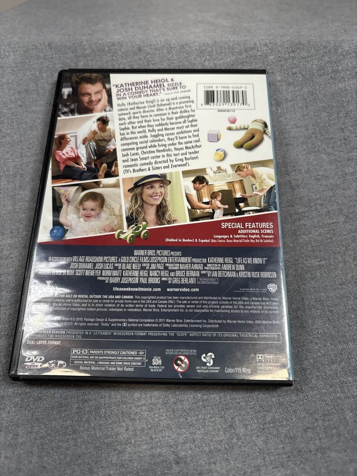 Life As We Know It DVD Heigl Duhamel Widescreen 2010 Film - Thumbnail 2
