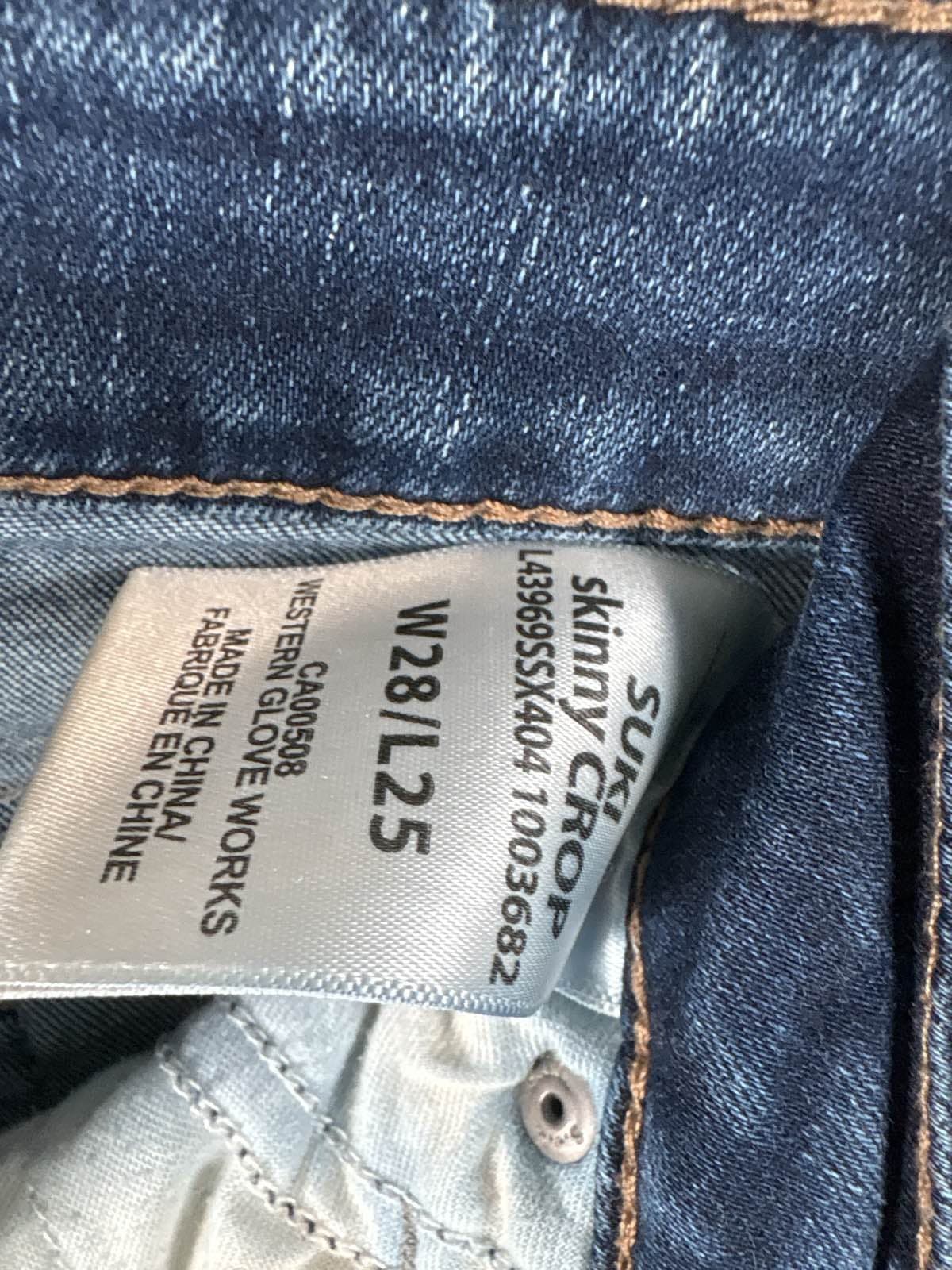 Silver Jeans Suki Skinny Crop Jeans Womens Blue Denim Stretch 28 x 25 - Thumbnail 2