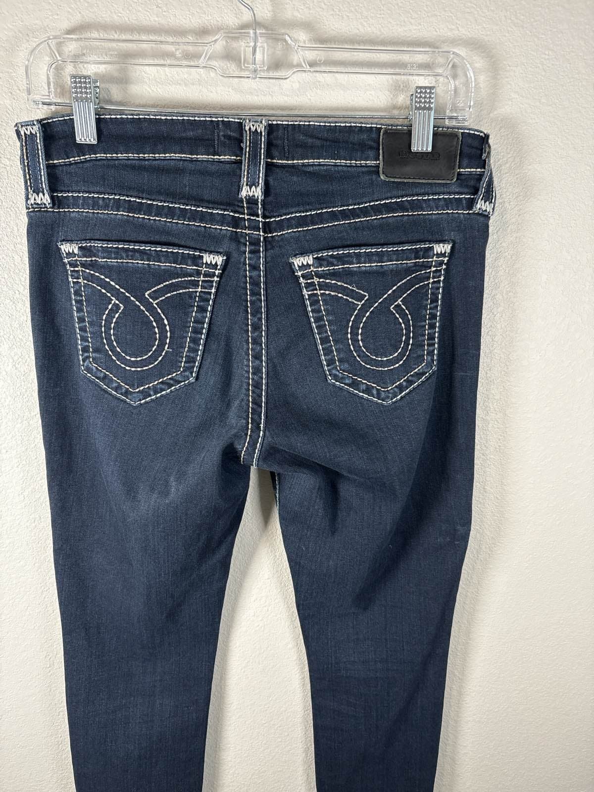 Big Star ALEX Jeans Womens 28 R Dark Wash Bootcut Thick Stitch Stretch Denim - Thumbnail 6