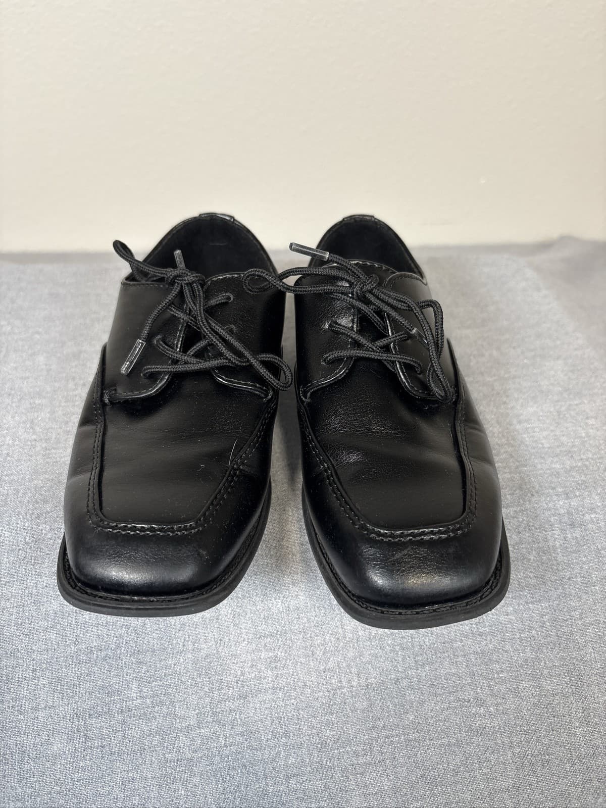 Sonoma Alexander Youth Boys Black Lace Up Memory Foam Dress Shoes Size 13 - Thumbnail 2