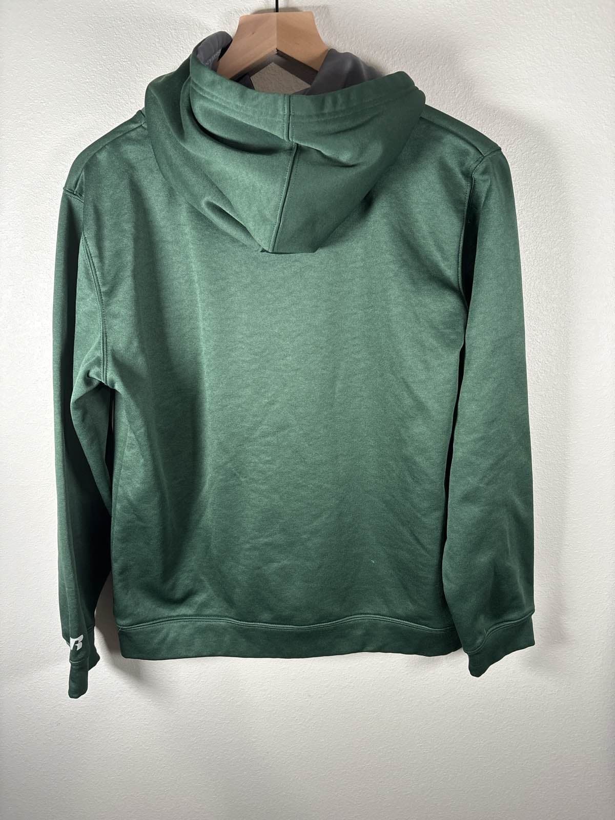 NDSU Bison Hoodie Sweatshirt Green Pullover Youth XL Russell Polyester - Thumbnail 4