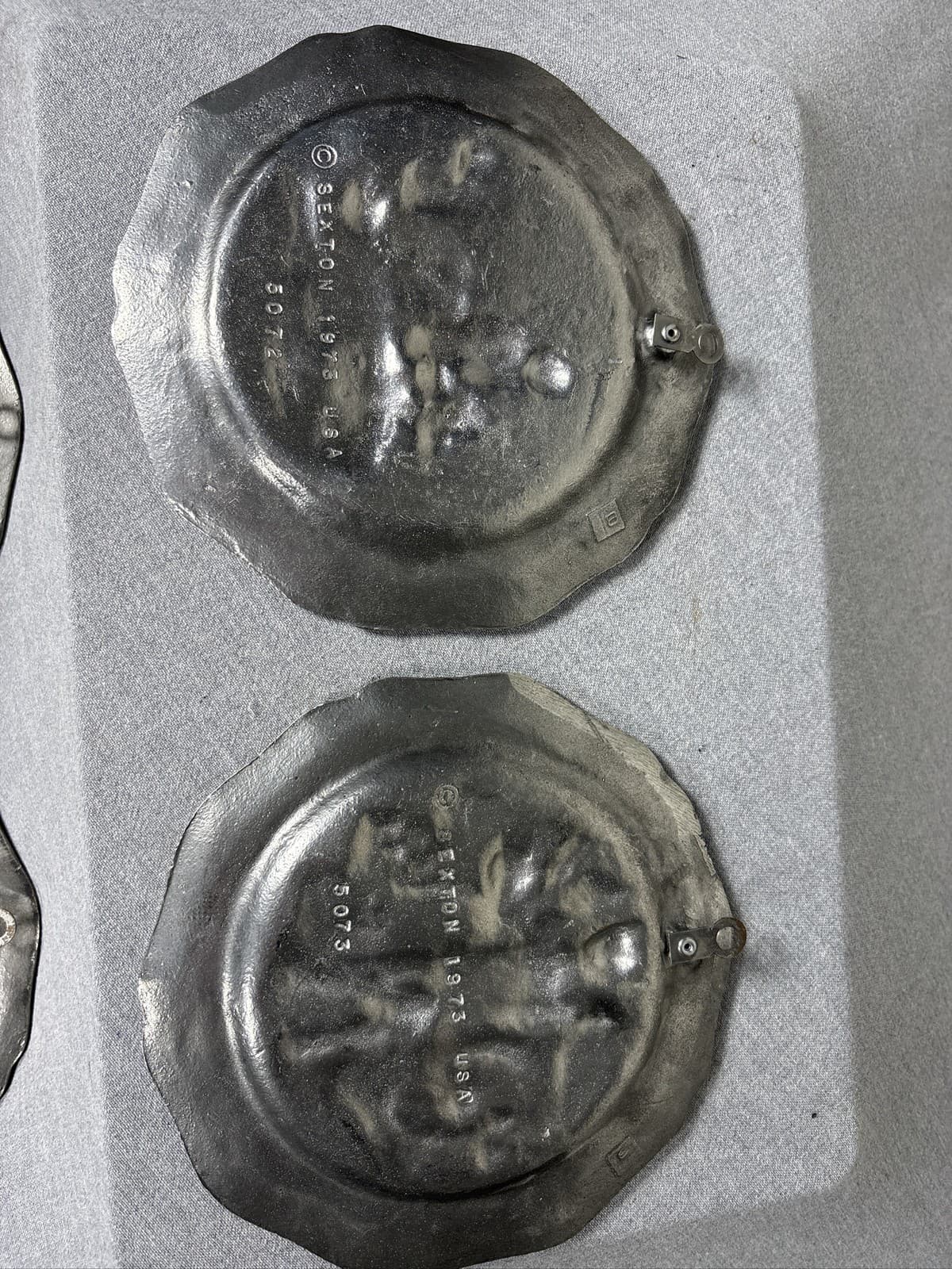 Vintage Set of 4 Sexton Pewter Plates Great Moments in American History 7 inch - Thumbnail 8
