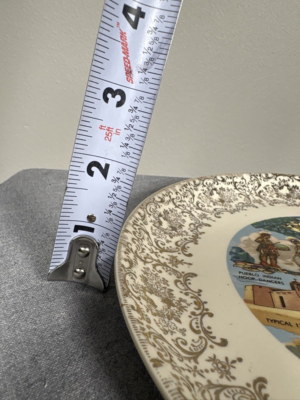 Vintage New Mexico Souvenir Collector Plate Landmarks Gold Trim Decorative - Thumbnail 4