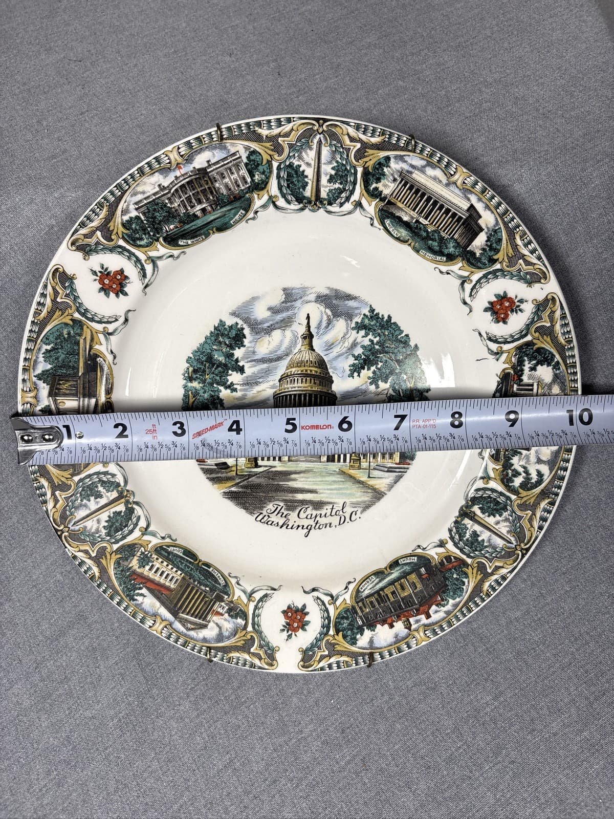 Vintage Washington DC Souvenir Plate US Capitol White House Landmarks Japan - Thumbnail 4