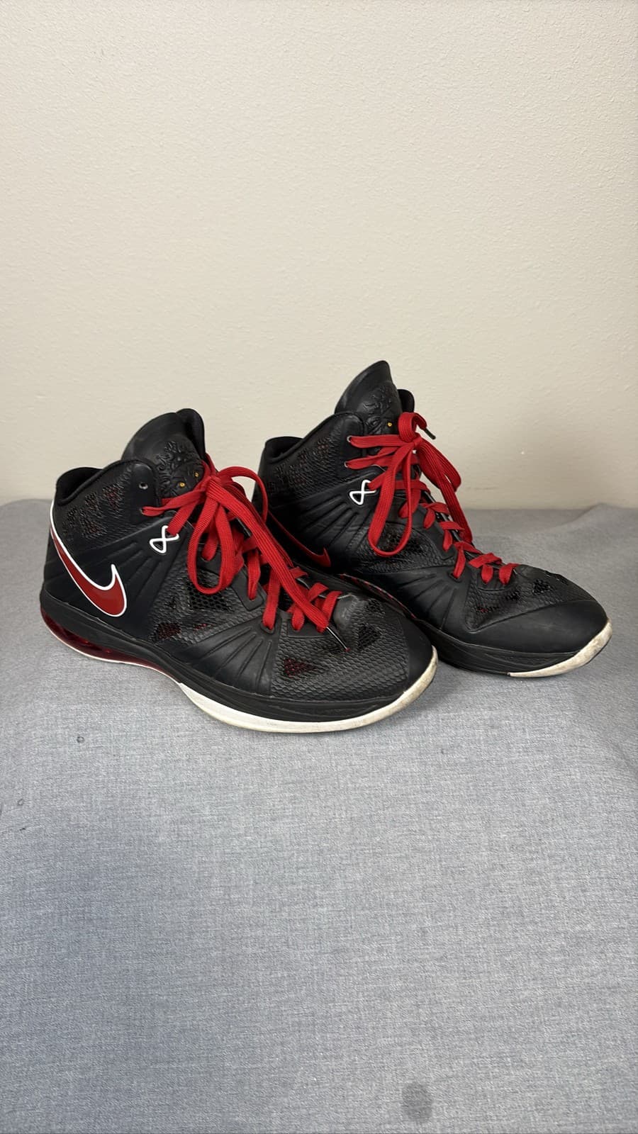 Nike LeBron 8 PS Black Red Basketball Shoes Mens