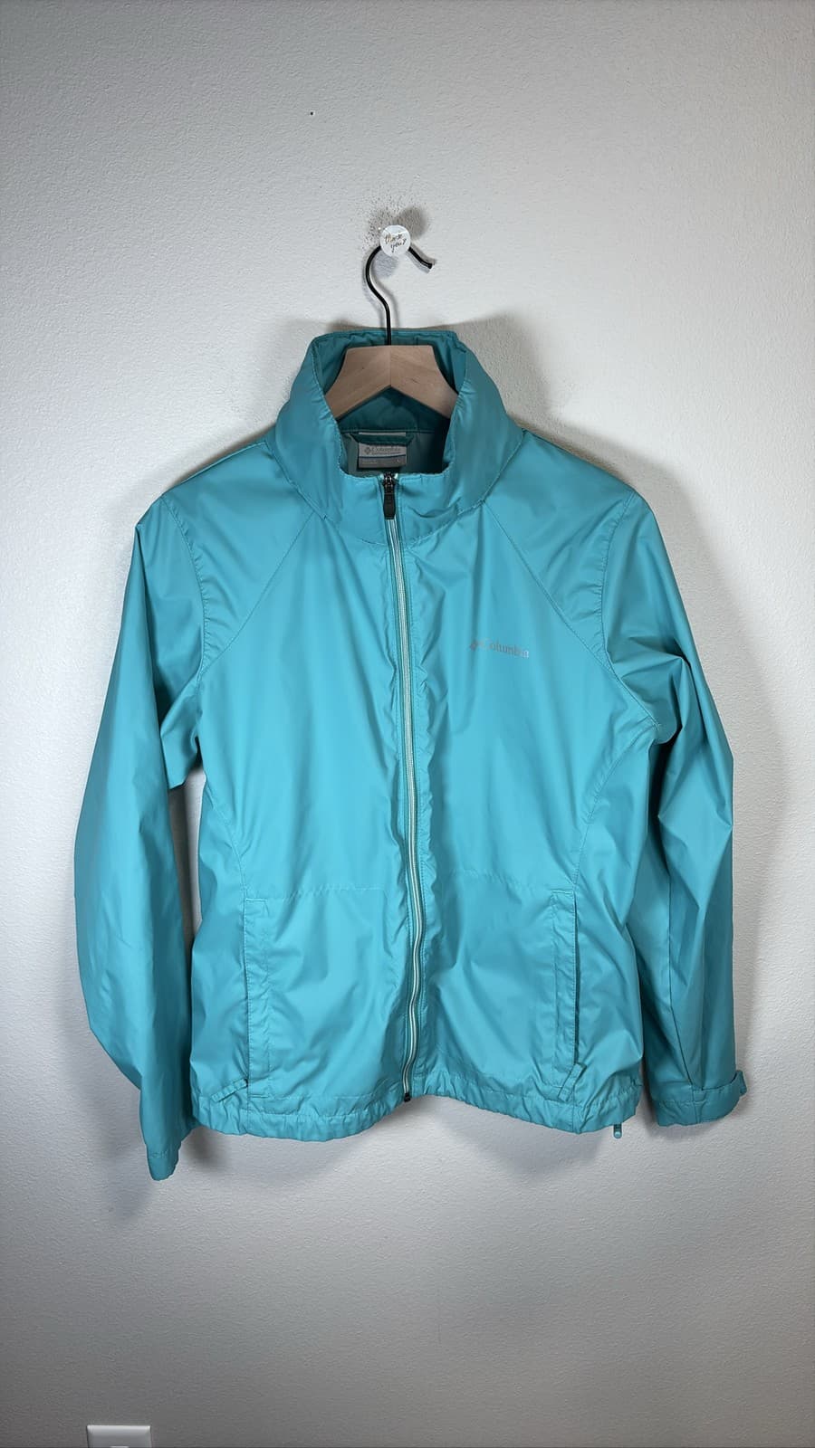 Columbia Women's Turquoise Full Zip Windbreaker Jacket