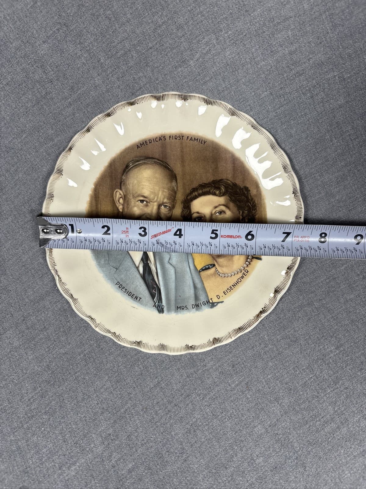 Vintage America's First Family President & Mrs. Dwight D. Eisenhower Plate - Thumbnail 3