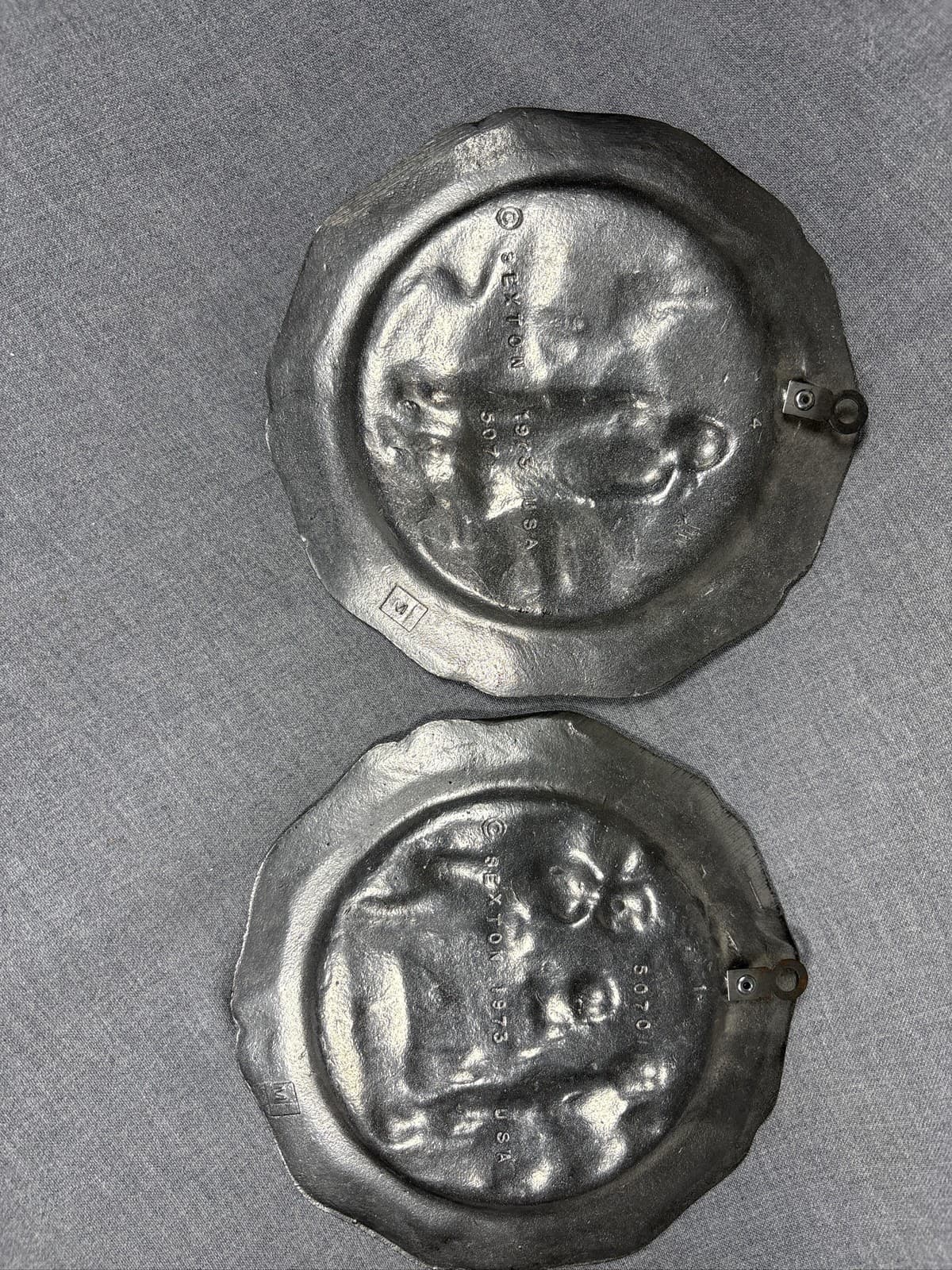 Vintage Set of 4 Sexton Pewter Plates Great Moments in American History 7 inch - Thumbnail 7