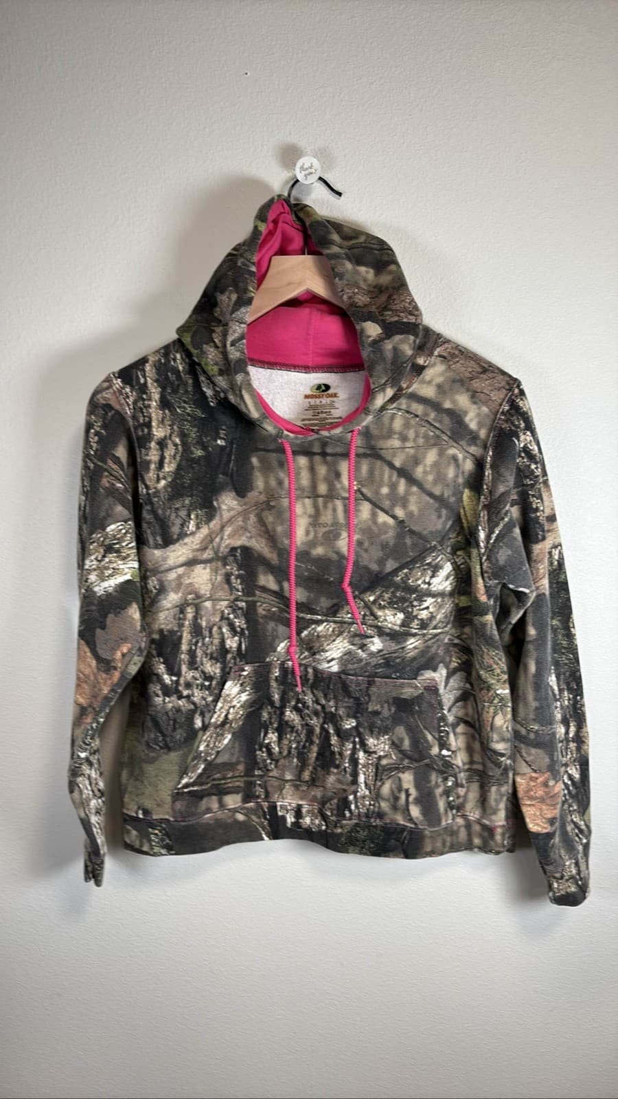 Mossy Oak Women's Pink Camo Hoodie Sweatshirt Hunting M
