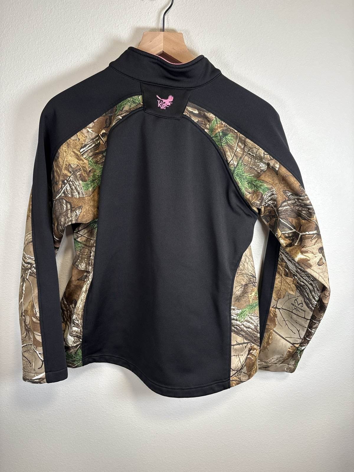 Kings River Womens Black Pink Camo Soft Shell Jacket M - Thumbnail 4