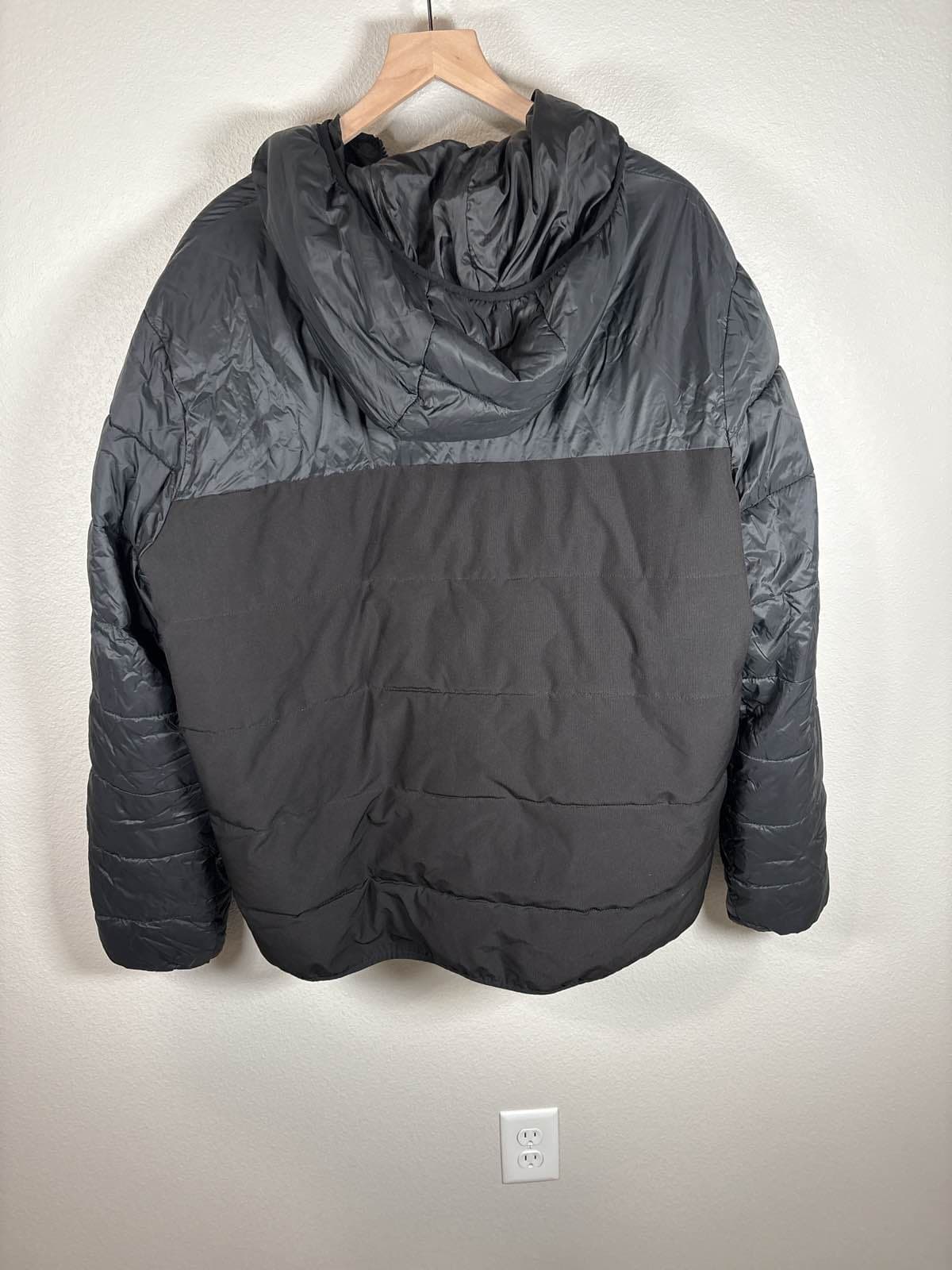 Champion Mens XL Black Puffer Jacket Full Zip Quilted Winter Coat - Thumbnail 3