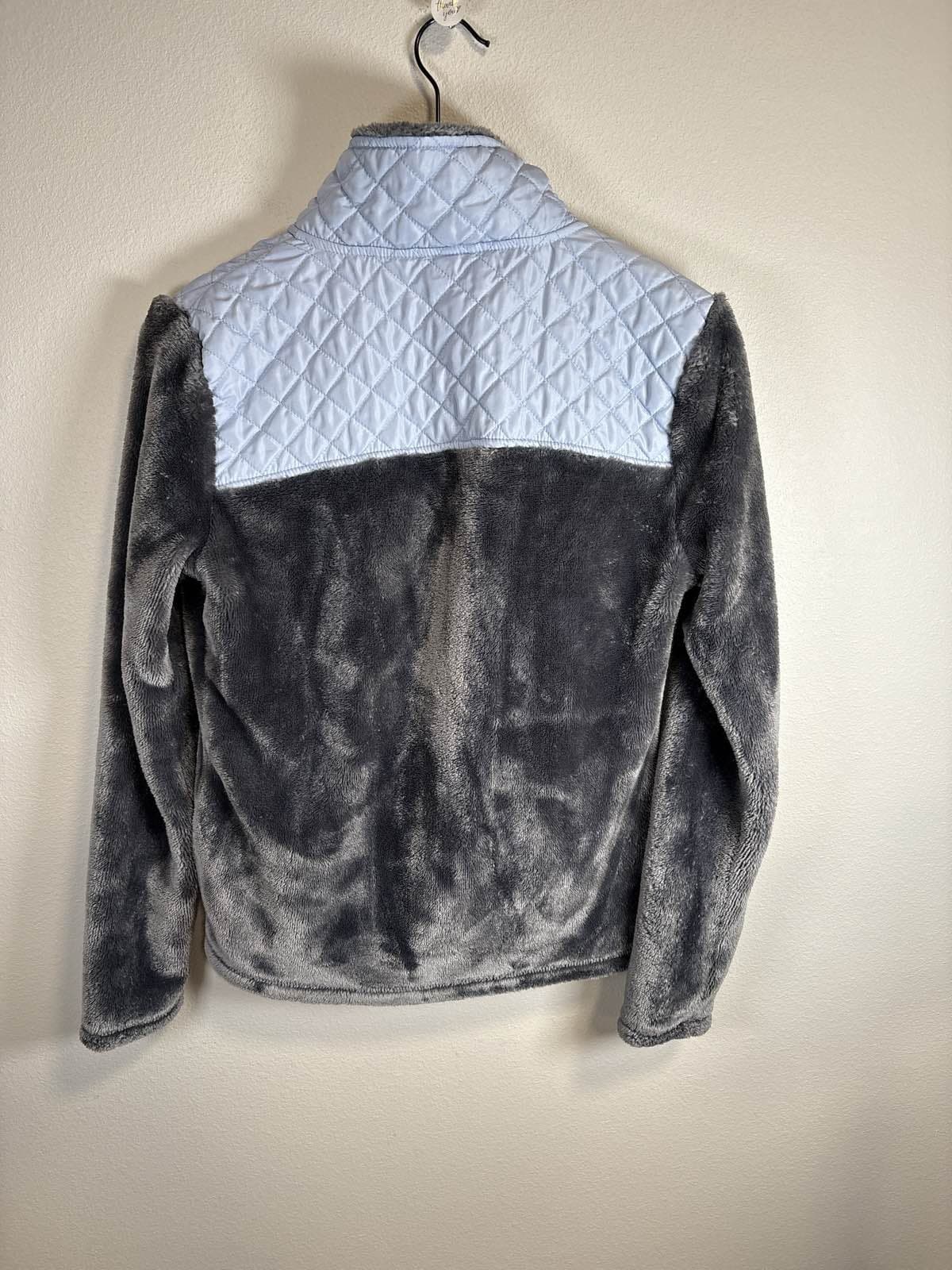Exertek Women's M Blue Quilted Fleece Full Zip Jacket - Thumbnail 4
