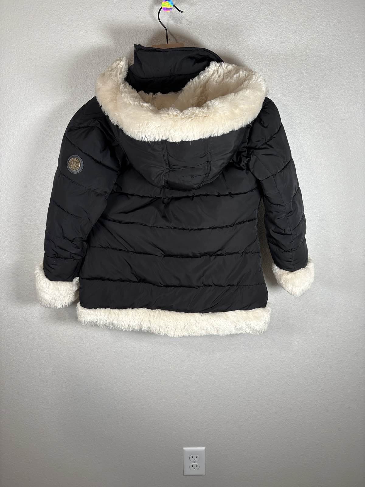 Catherine Malandrino Girls Black Puffer Sherpa Lined Winter Jacket Coat - Thumbnail 7