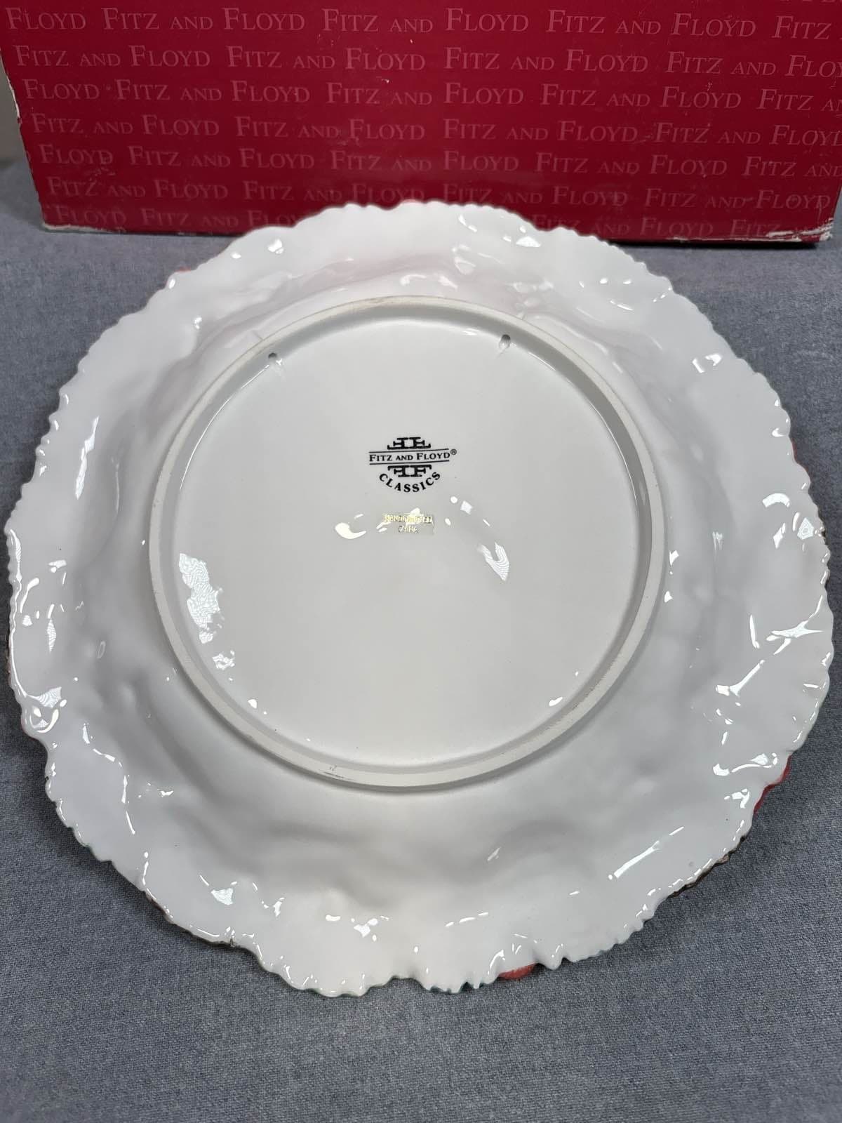 Fitz and Floyd Holiday Pine Canape Plate 19/1423 - Thumbnail 2