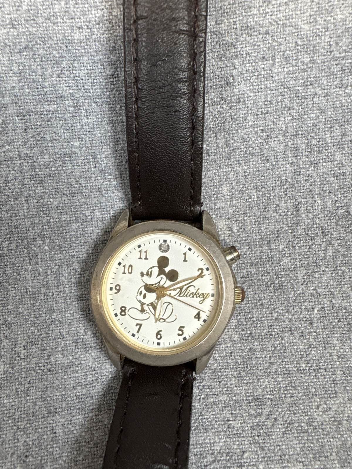 Lorus Mickey Mouse Musical Watch Brown Leather Band