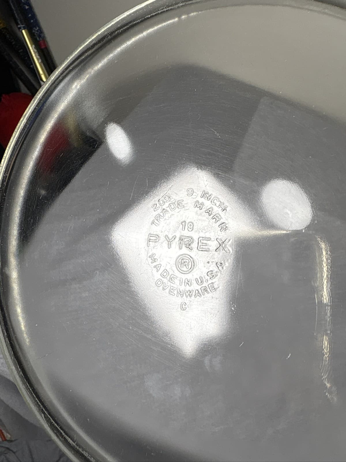 Pyrex 209 Clear Glass Pie Plate Baking Dish 9 Inch USA Ovenware - Thumbnail 3