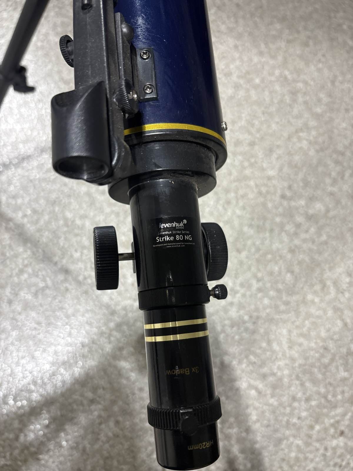 Levenhuk Strike 80 NG Refractor Telescope w/ 3x Barlow & HR20mm Eyepiece - Thumbnail 2