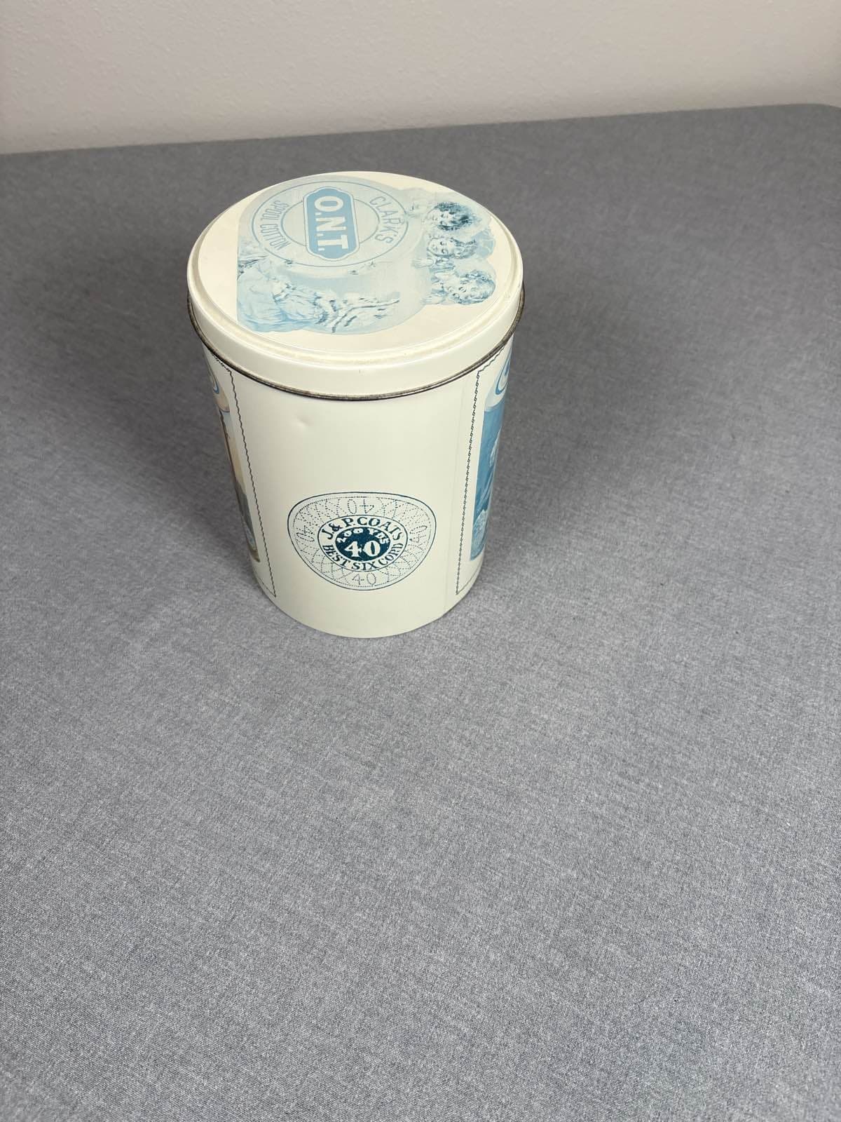 Vintage Clark's O.N.T. Spool Cotton Advertising Tin Canister Collectible - Thumbnail 4