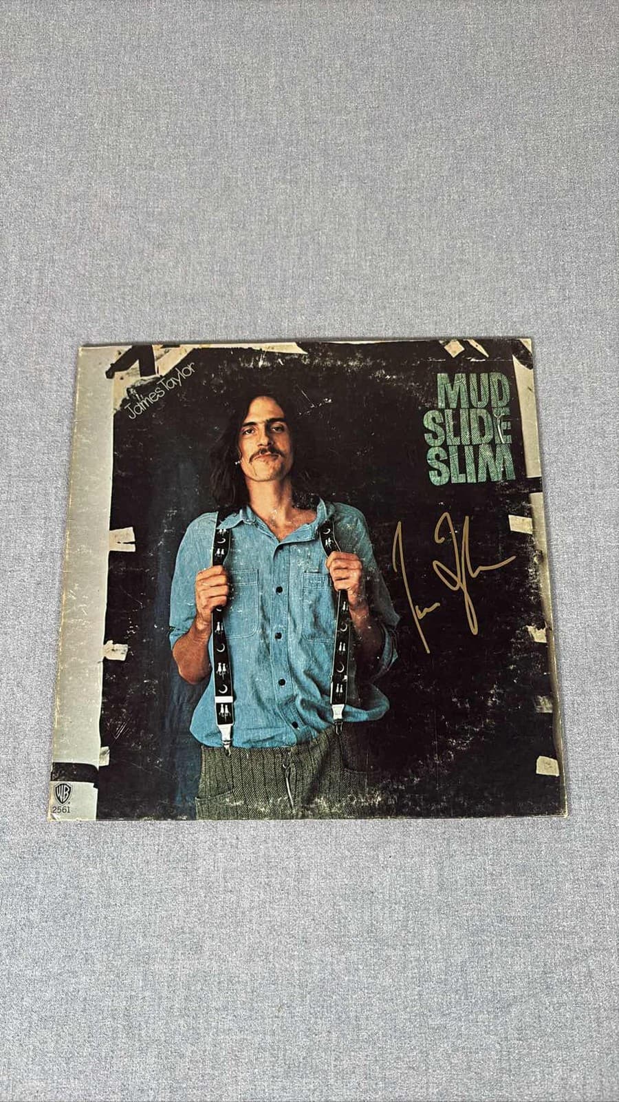 Signed James Taylor Mud Slide Slim LP Vinyl Record 1971 WB BS 2561 Autographed
