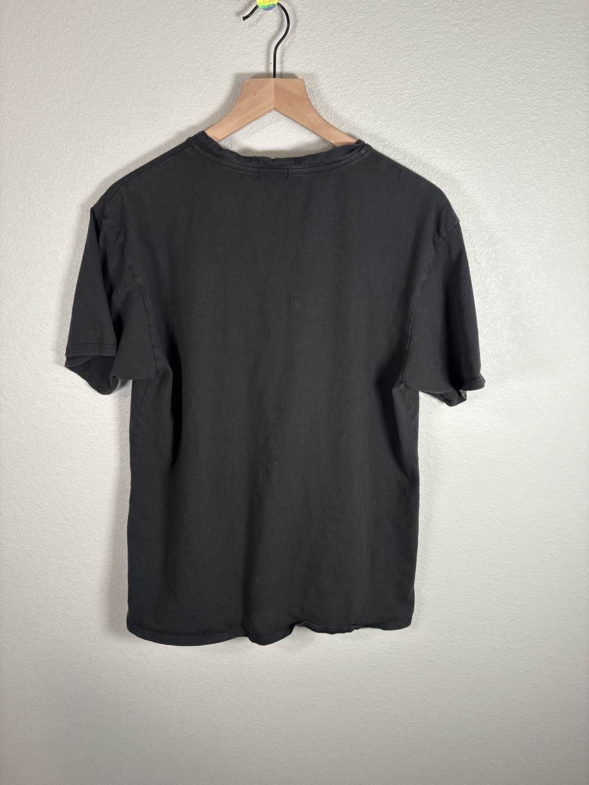 Originality Black Graphic T-Shirt M Butterfly Change Tee Womens - Thumbnail 3