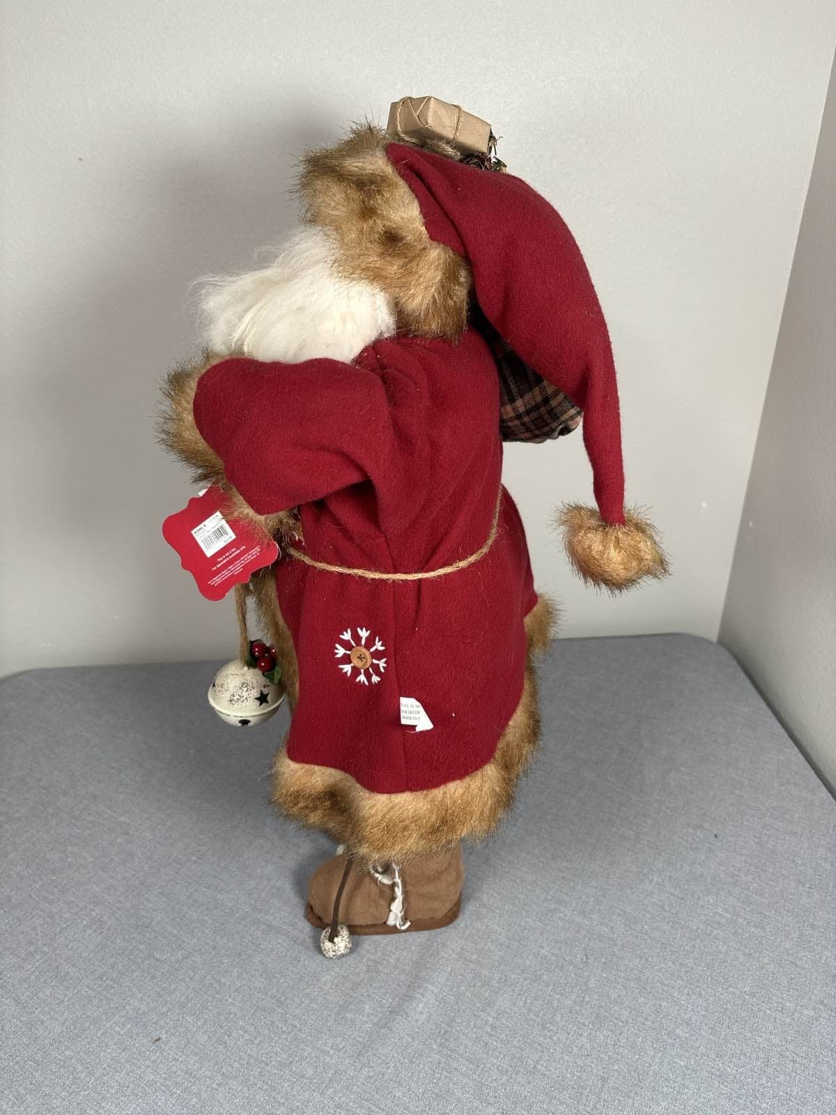 Large St. Nicholas Square Spirit of Santa Woodland Santa 24" With Tag - Thumbnail 6