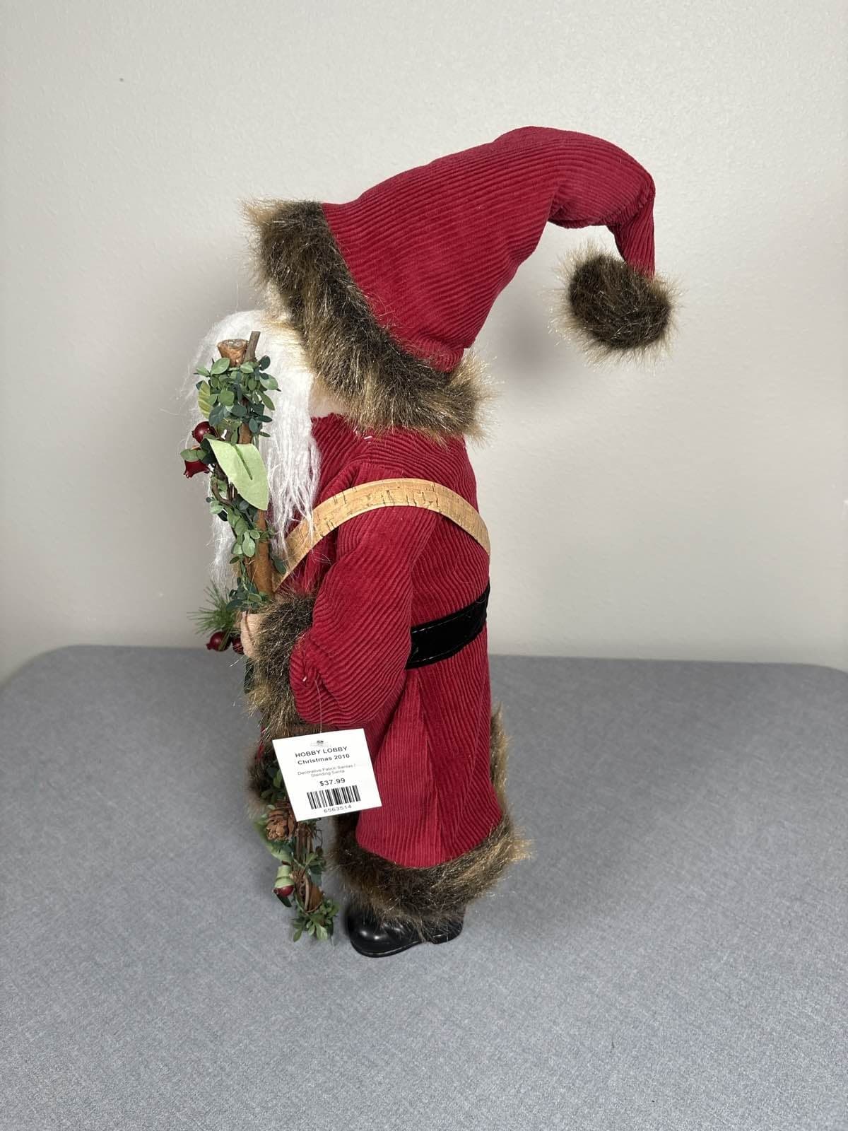 Large Hobby Lobby Christmas 2010 Santa Claus Wood Base 18" Rustic Decor - Thumbnail 5