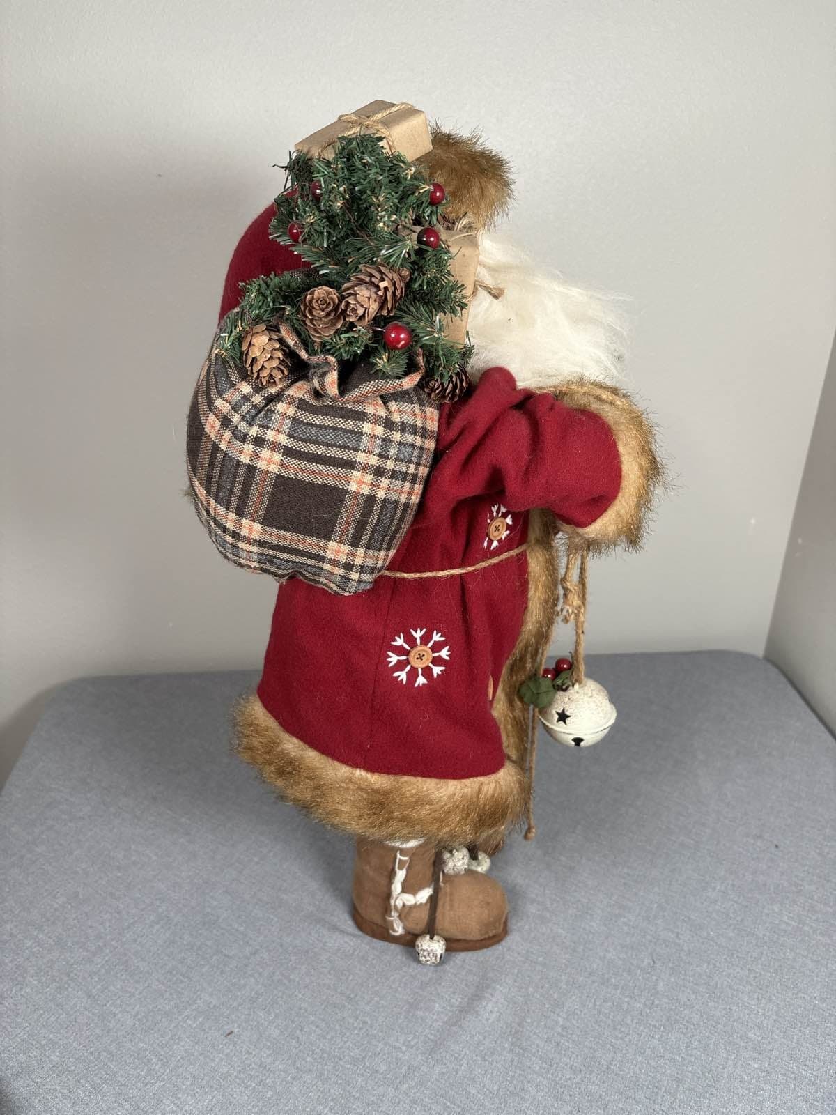 Large St. Nicholas Square Spirit of Santa Woodland Santa 24" With Tag - Thumbnail 4
