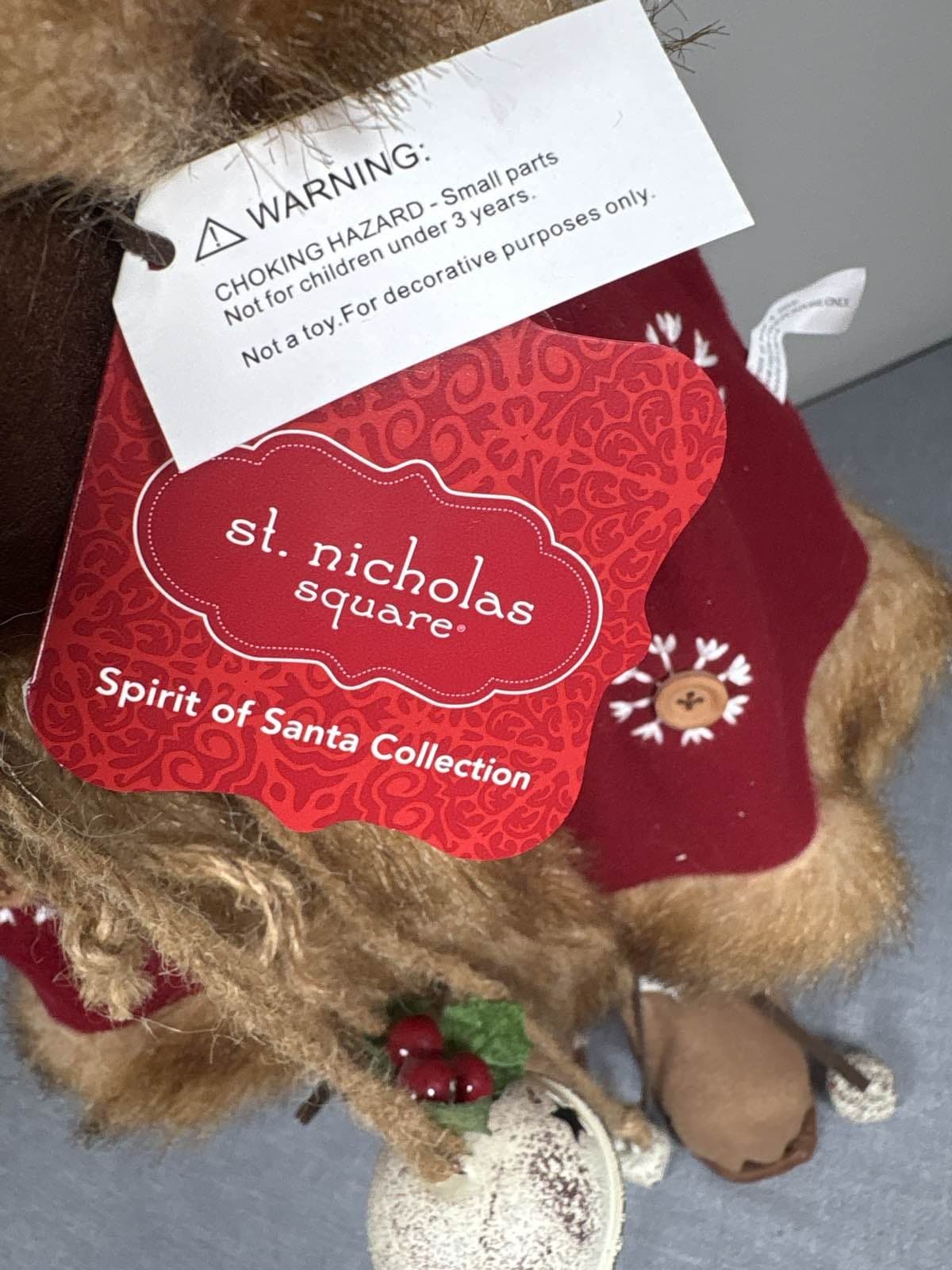 Large St. Nicholas Square Spirit of Santa Woodland Santa 24" With Tag - Thumbnail 2