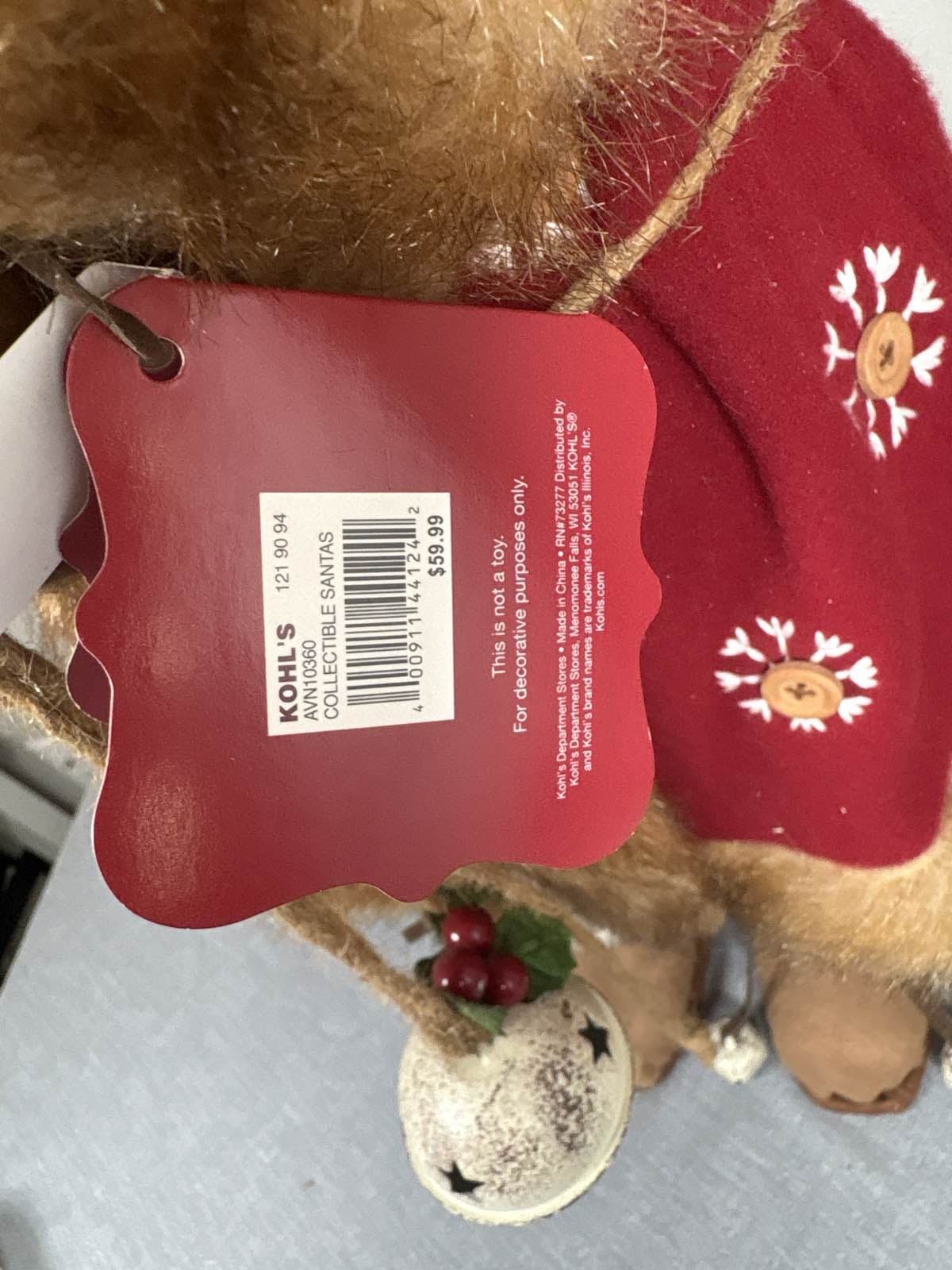 Large St. Nicholas Square Spirit of Santa Woodland Santa 24" With Tag - Thumbnail 3
