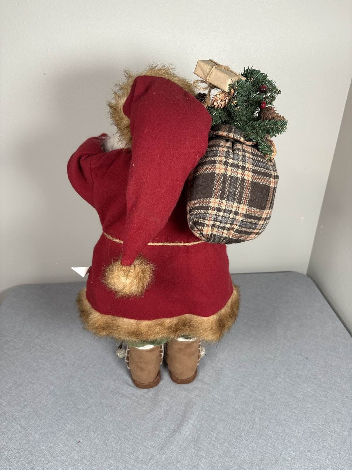 Large St. Nicholas Square Spirit of Santa Woodland Santa 24" With Tag - Thumbnail 5