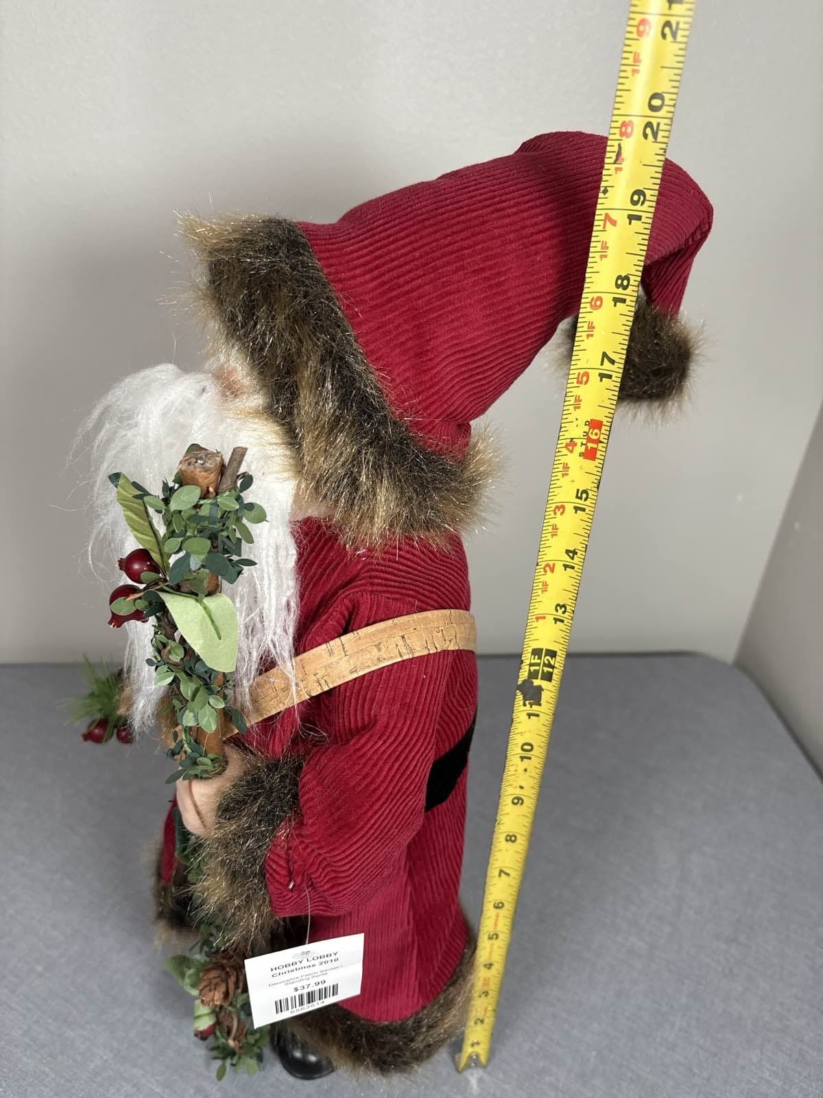 Large Hobby Lobby Christmas 2010 Santa Claus Wood Base 18" Rustic Decor - Thumbnail 6