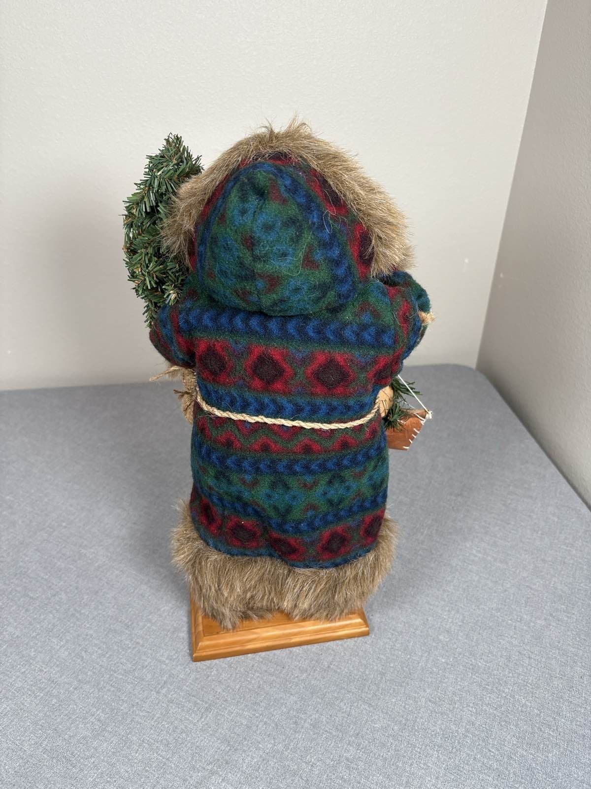 Large St. Nicholas Square Spirit of Santa Woodland 17" Canoe & Tree NWT - Thumbnail 3