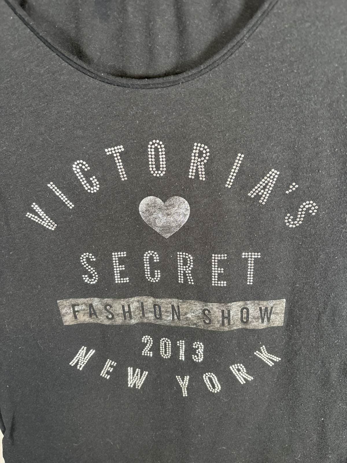Victoria's Secret Fashion Show 2013 NY Bling Tee Shirt Women's M Black S - Thumbnail 2
