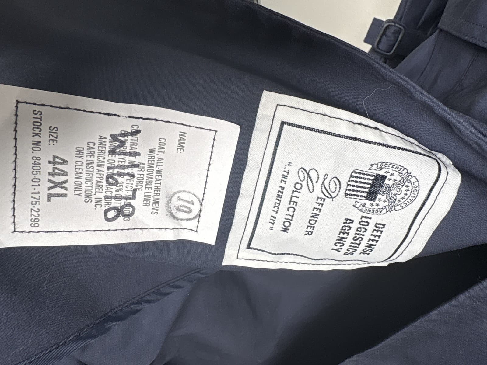US Air Force Military All Weather Trench Coat Removable Liner 44XL - Thumbnail 3