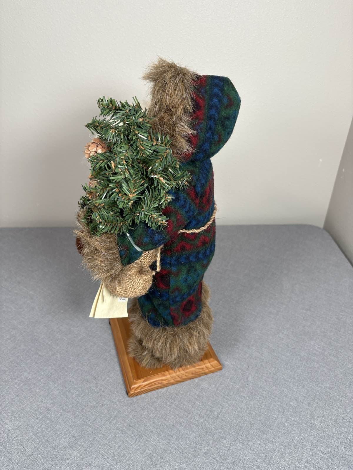Large St. Nicholas Square Spirit of Santa Woodland 17" Canoe & Tree NWT - Thumbnail 2