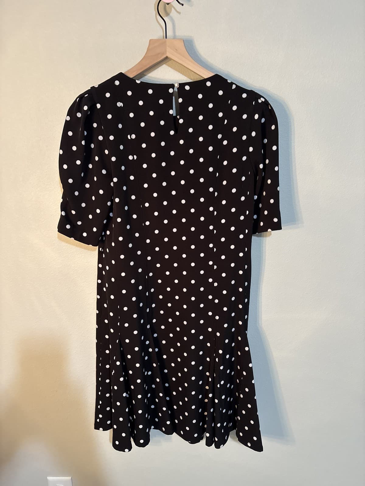 Tommy Hilfiger Black White Polka Dot Short Sleeve Dress Womens - Thumbnail 4
