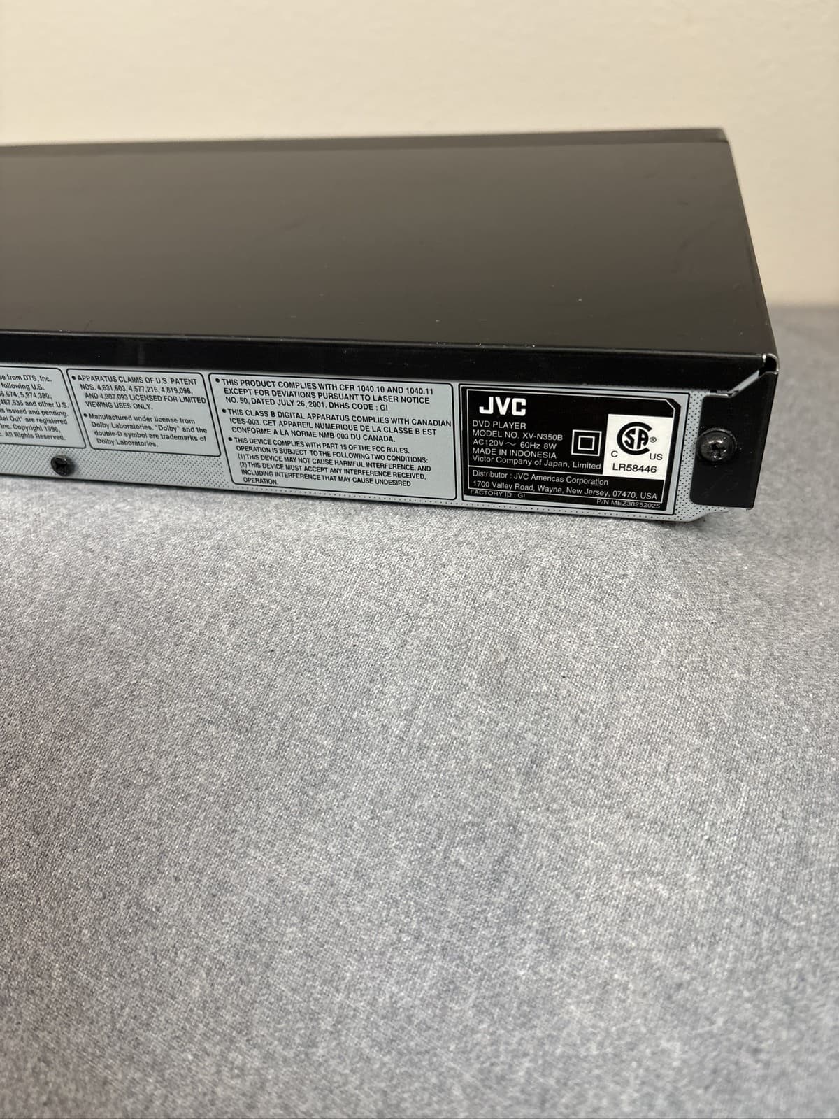 JVC XV-N350 DVD Player Digital Progressive Scan - Thumbnail 8