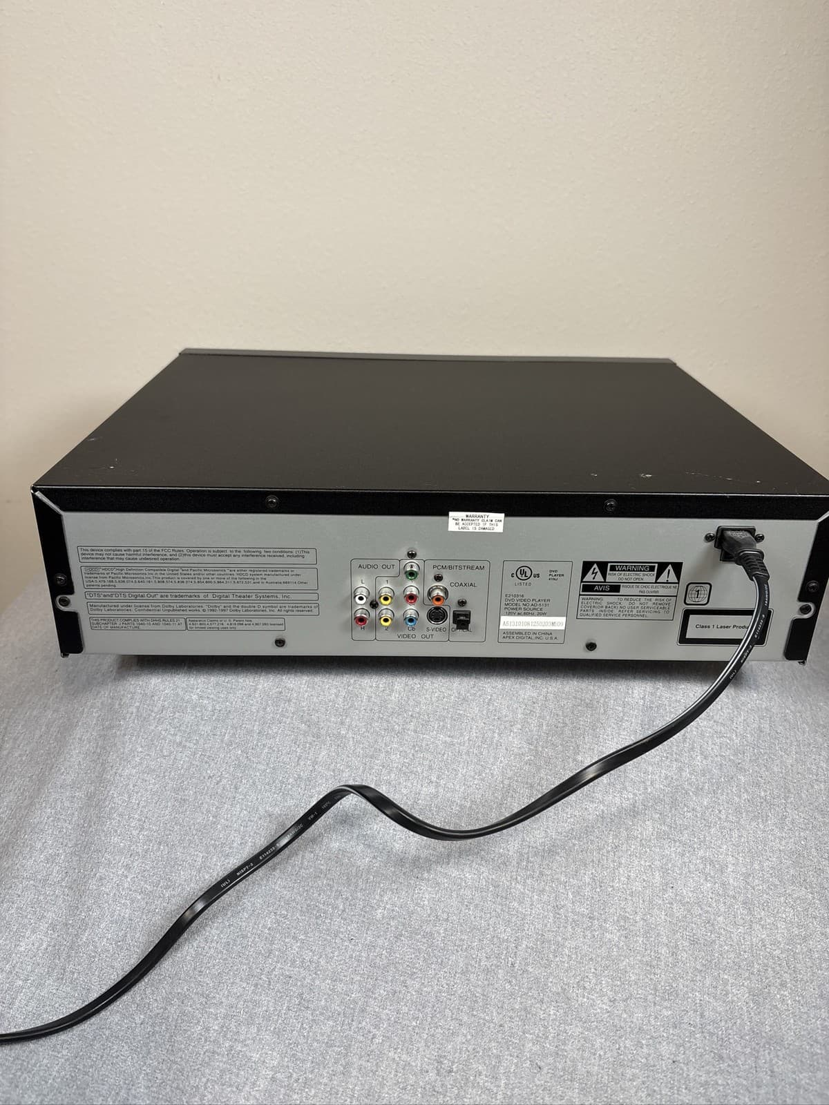 APEX AD-5131 3-Disc DVD CD Changer Player Karaoke Mic Inputs - Thumbnail 7