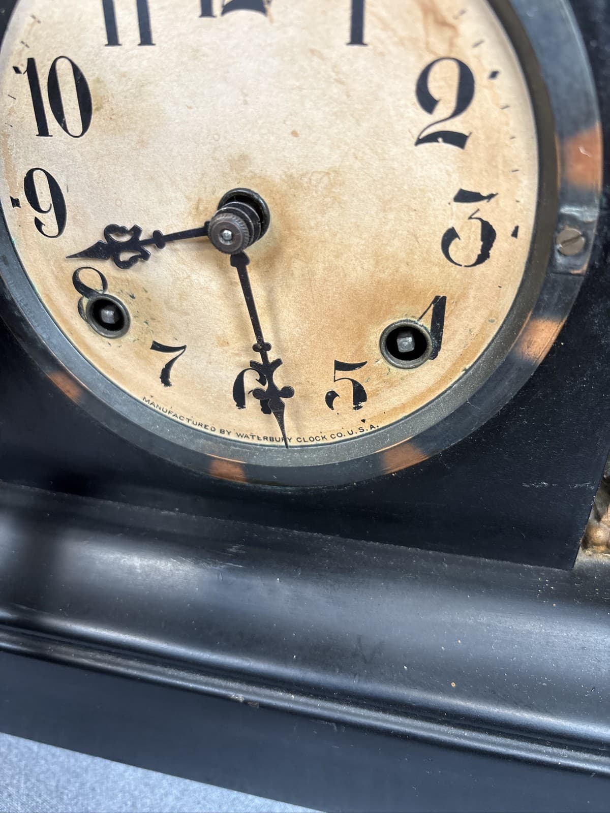 Antique C 1909 Waterbury DONOVAN ALARM Mantle Clock - Thumbnail 3