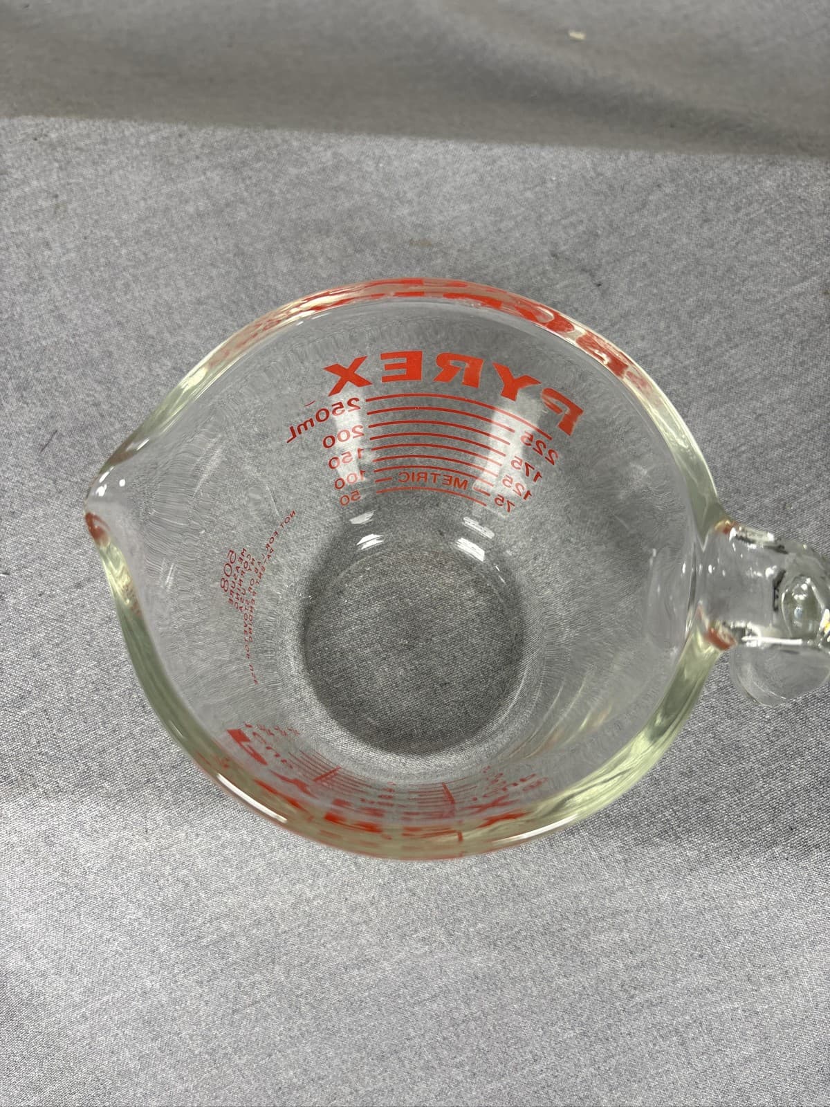 VTG Pyrex 508 Glass Measuring Cup 1 Cup 8 oz 250 mL Red Lettering USA - Thumbnail 6