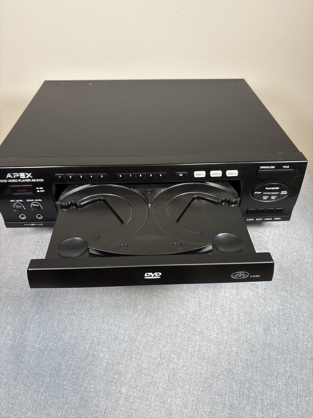 APEX AD-5131 3-Disc DVD CD Changer Player Karaoke Mic Inputs - Thumbnail 6