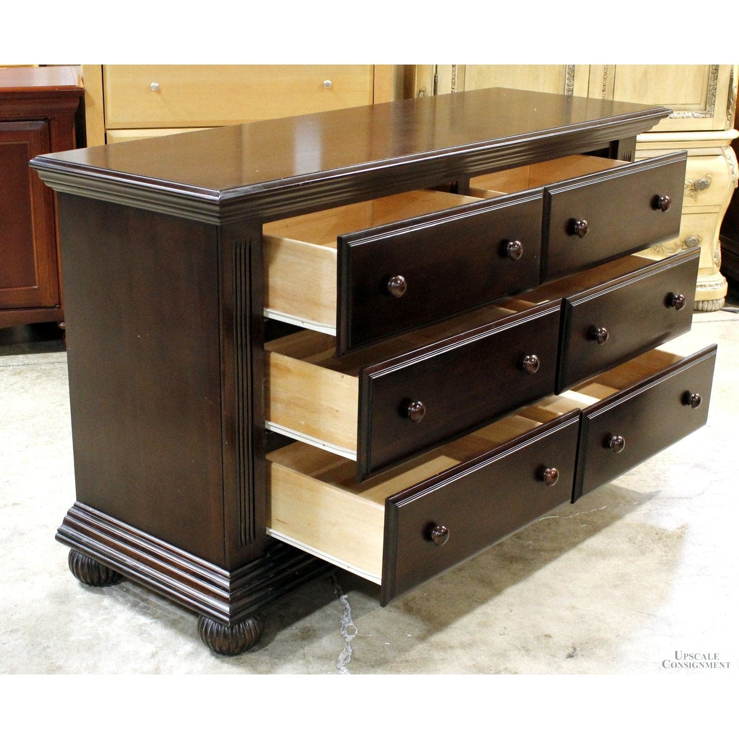 Munire Dark Finish 6 Drawer Dresser - Dark Finish - Thumbnail 2