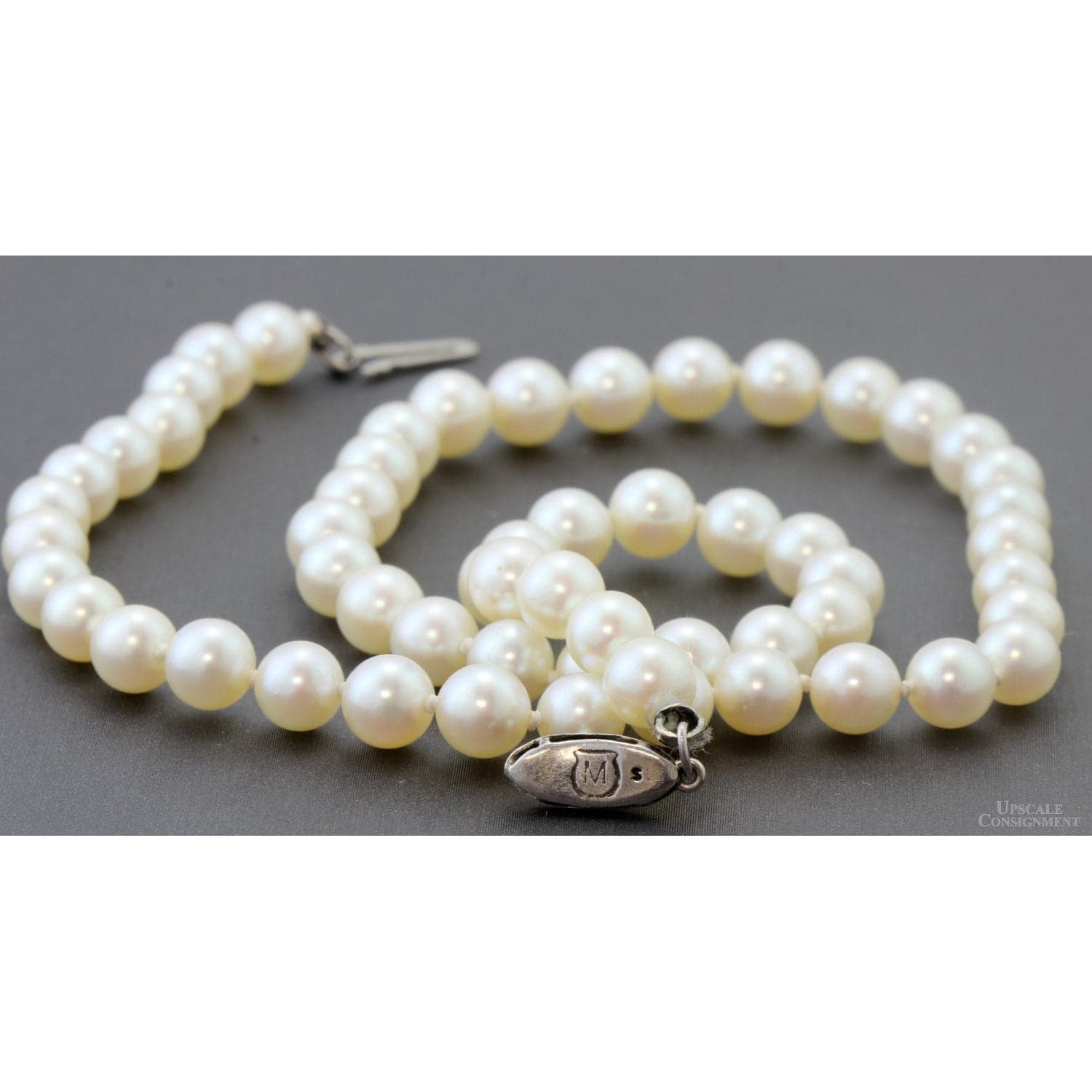 Vintage Mikimoto Hand-Knotted Cultured Akoya Pearl Necklace - 16 in - Thumbnail 5
