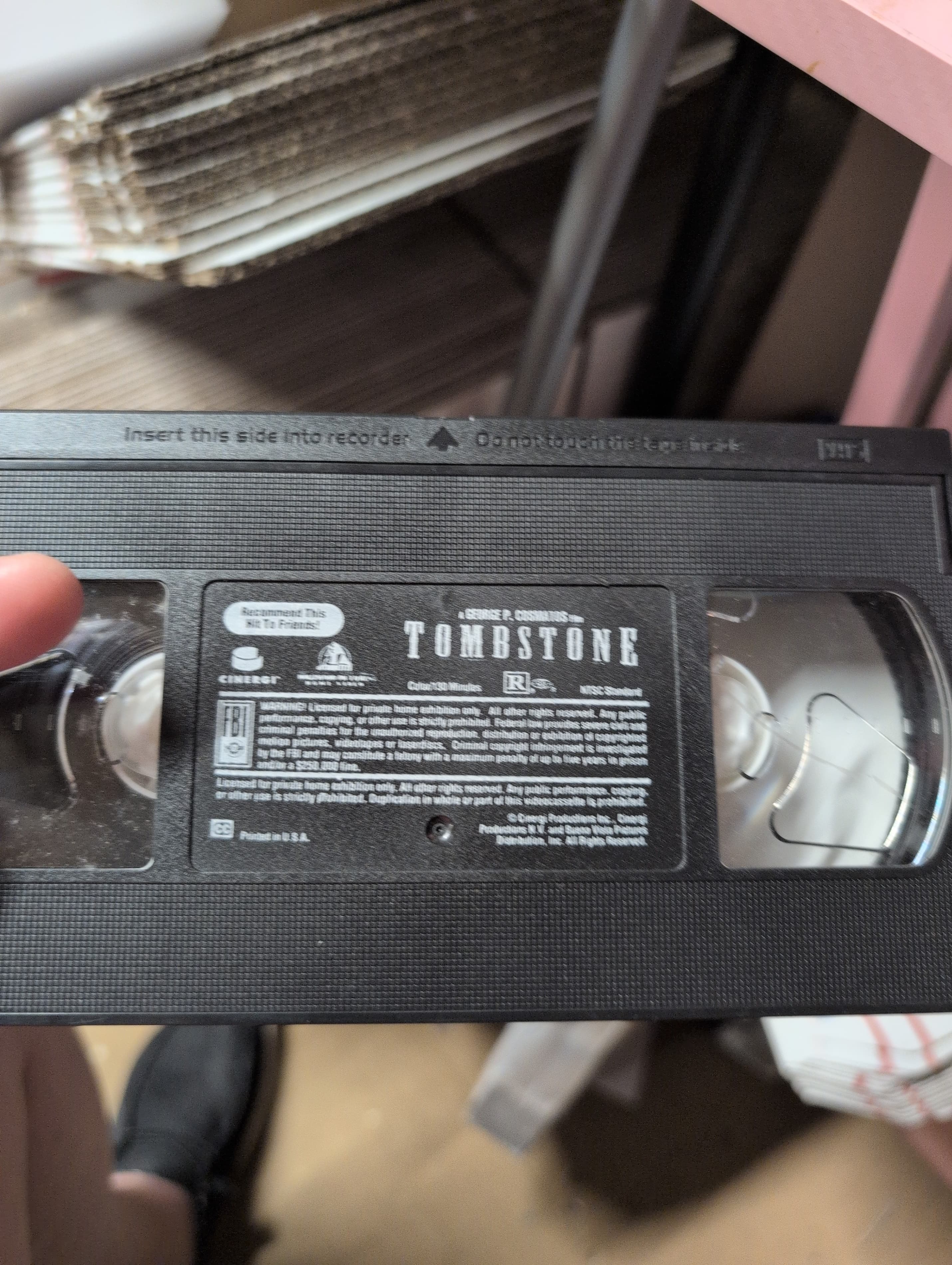 Tombstone VHS Movie Kurt Russell Val Kilmer - Thumbnail 2