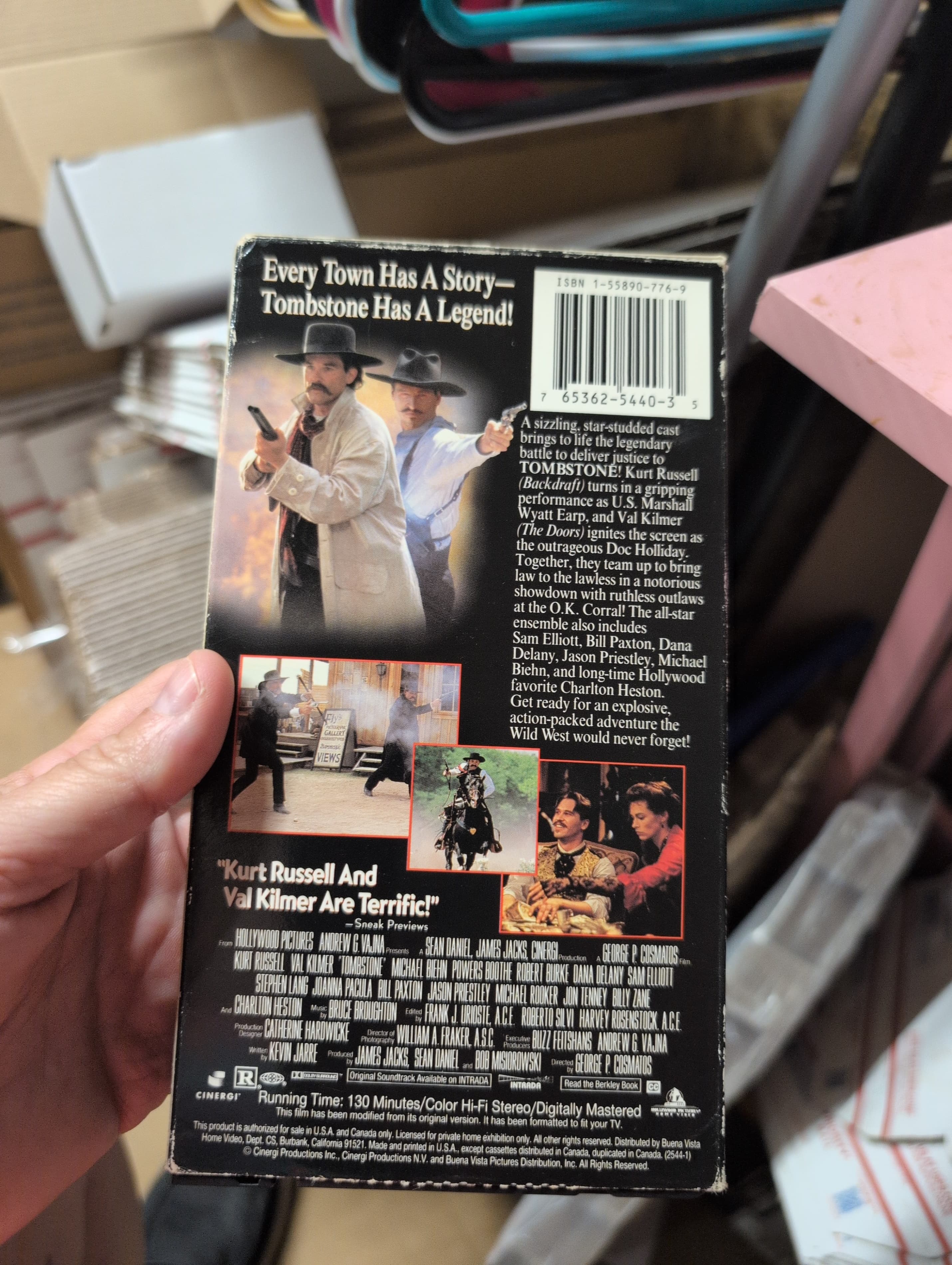 Tombstone VHS Movie Kurt Russell Val Kilmer - Thumbnail 4
